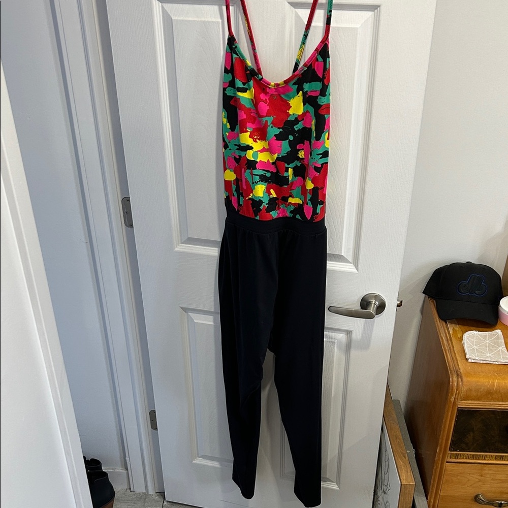🔥HOT ITEM🔥 Vintage Zumba Colourful Camouflage Jumpsuit